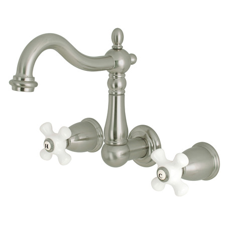 HERITAGE KS1258PX 8-Inch Center Wall Mount Bathroom Faucet KS1258PX